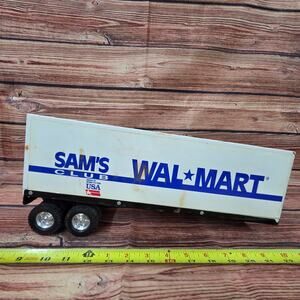 Vintage Nylint Pressed Steel Sam's / Walmart semi trailer white and blue